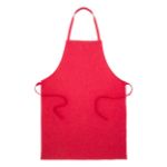 70% recycled katoen en 30% rpet schort 180 g/m2 - rood
