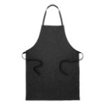 70% recycled katoen en 30% rpet schort 180 g/m2 - zwart