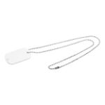 id tag met kogelketting delta van recycled alu - zilver