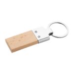 sleutelhanger rechthoekig met beukenhout