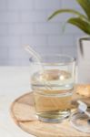 glazen reisbeker 400 ml met glazen strootje