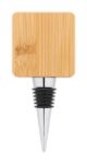 wijnstopper metaal met flesopener in bamboe