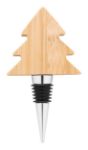 metalen wijnstopper met bamboe afwerking xmas