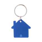 sleutelhanger ral met metalen ring huisvormig - blauw