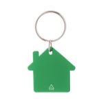 sleutelhanger ral met metalen ring huisvormig - groen