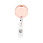 metalen badgehouder met hoogglans afwerking - roze