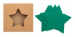 rpet 4 stuks kerst set stervormige onderzetters - groen