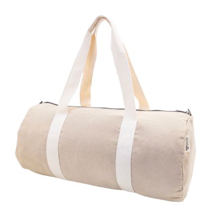 sporttas van recycled canvas met binnenzak en rits