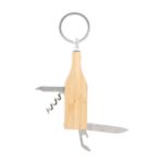 flesvormig multitool sleutelhanger in rvs bamboe
