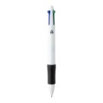 rabs veelkleurige balpen met rubberen grip zwart