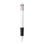 rabs veelkleurige balpen met rubberen grip zwart