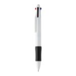 rabs veelkleurige balpen met rubberen grip zwart
