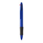 rabs veelkleurige balpen met rubberen grip zwart - blauw