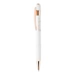 recycled aluminium balpen rubberen behuizing - wit