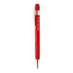 recycled aluminium balpen rubberen behuizing - rood