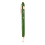 recycled aluminium balpen rubberen behuizing - groen