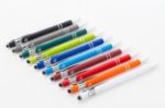 ral balpen en touch screen met blauwe navulling
