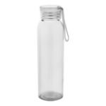 recycled glazen fles 500 ml en siliconen draagband - wit