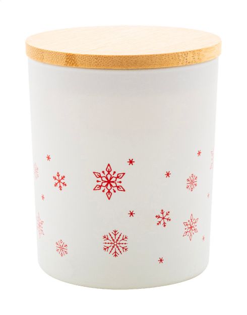 kerst geurende plantaardige waskaars met deksel