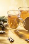 kerst borosilicaat glazen thermomok 350 ml in doos