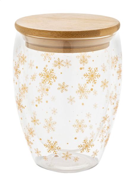 kerst borosilicaat glazen thermo cup 310 ml