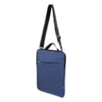 rpet schoudertas gewatteerd laptops tot 15 inch - marine