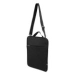 rpet schoudertas gewatteerd laptops tot 15 inch - zwart