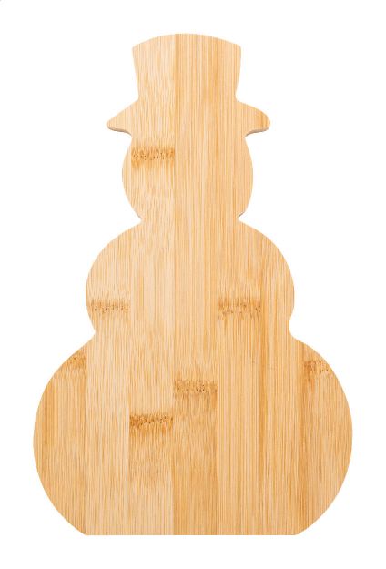 bamboe snijplank snomma in sneeuwman vorm