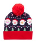 kerst 6 led lampjes wintermuts met 3 lichtmodi - 