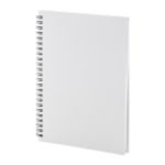 notebook a5 formaat recycled papier spiraal 80 vel - wit