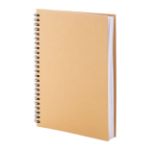 notebook a5 formaat recycled papier spiraal 80 vel - ecru
