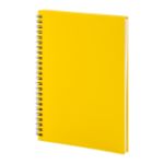 notebook a5 formaat recycled papier spiraal 80 vel - geel