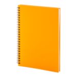 notebook a5 formaat recycled papier spiraal 80 vel - oranje
