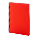 notebook a5 formaat recycled papier spiraal 80 vel - rood