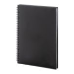 notebook a5 formaat recycled papier spiraal 80 vel - zwart