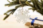 rpet kerstboom ornament met jute touwtje