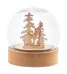 kerstdecoratie sneeuwbolvormig en verlicht mdf