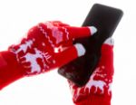 kerst touchscreen gebreide handschoenen 1 maat