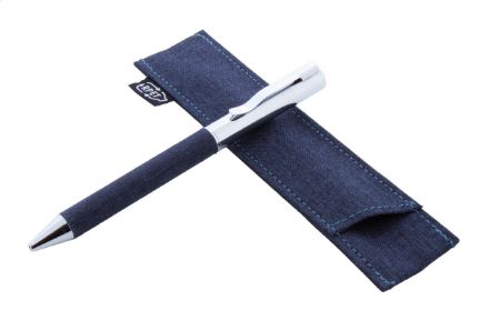 metalen balpen met draaimechanisme blauwschrijvend