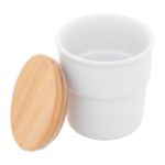 keramische beker 240 ml met bamboe deksel