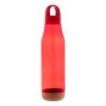 rpet fles natuurlijke kurkbasis en deksel 720 ml - rood