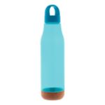 rpet fles natuurlijke kurkbasis en deksel 720 ml - licht blauw