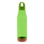 rpet fles natuurlijke kurkbasis en deksel 720 ml - groen