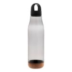 rpet fles natuurlijke kurkbasis en deksel 720 ml - zwart