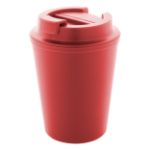 rpp thermosbeker dubbelwandig 300 ml met deksel - rood