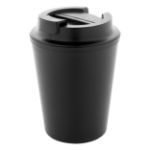 rpp thermosbeker dubbelwandig 300 ml met deksel - zwart