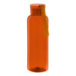 rpet fles 500 ml met siliconen draagband - oranje