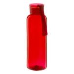 rpet fles 500 ml met siliconen draagband - rood
