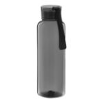 rpet fles 500 ml met siliconen draagband - zwart