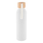 recycled aluminium fles 600 ml bamboe deksel